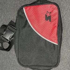 Vintage Starter Brand Fanny Pack Waist Bag Black Red 90s Y2k Starter